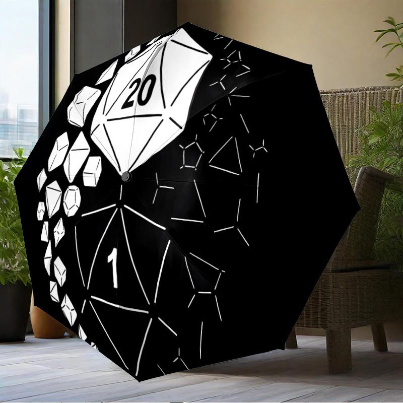 Dungeons & Dragons Umbrella Folding umbrella, automatic umbrella 8-Frame for Travel, camping Use Gift for Halloween Christmas