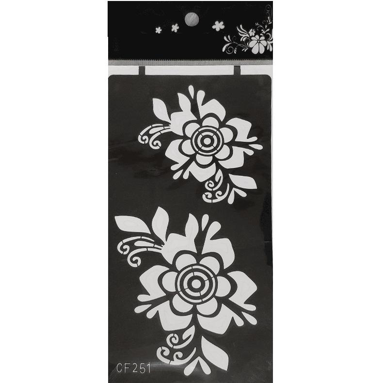 Трафарет для тату с полостями для питомцев, Ближний Восток, Индийская татуировка, Наклейка, Трафарет для боди-арта, Наклейка, Струйная живопись