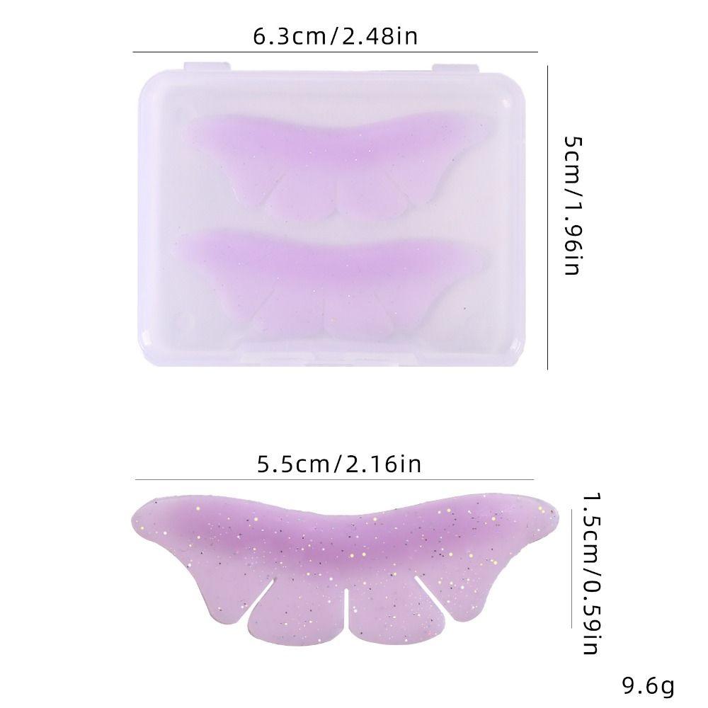 Силиконовые валики для завивки ресниц, бабочки с блестками, многоразовые подушечки для наращивания ресниц, лифтинга ресниц