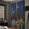 Шторы городской ночной пейзаж деловой район набережная небоскреб оконная занавеска для гостиной спальни обработка окон