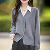 Women's Cashmere Sweater 50% Silk 50% Wool Autumn and Winter Cashmere Pullover Soft and Warm