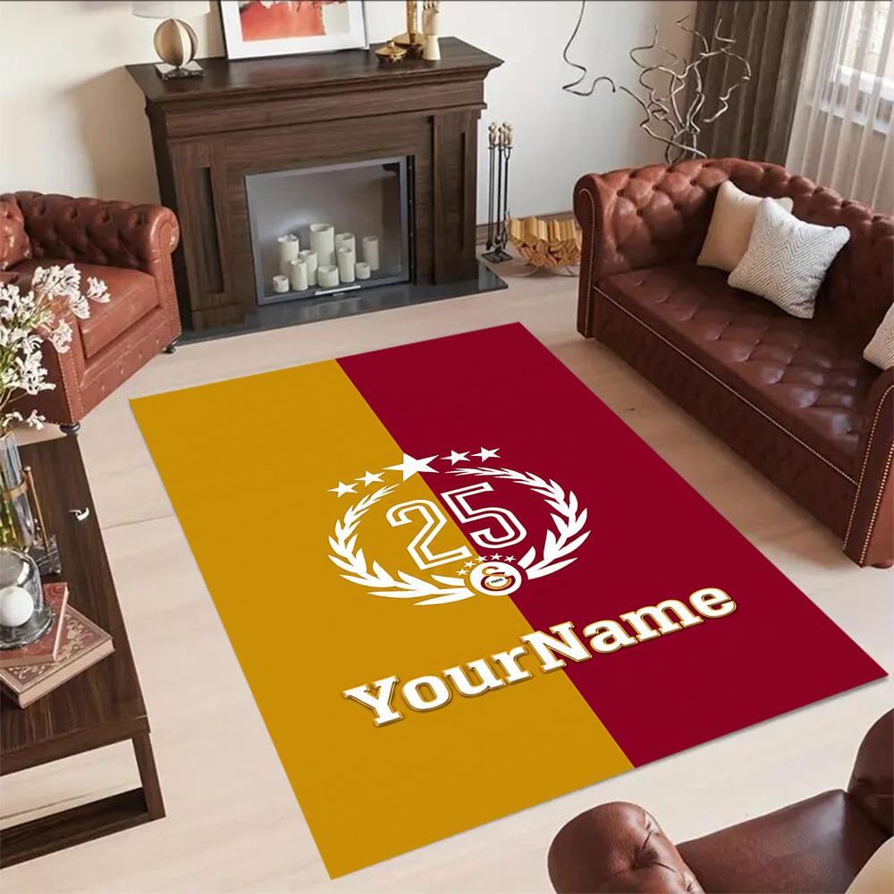 Galatasaray 77 Personalized Text Carpet Suitable for Foyer Living Rooms Study room Outdoor Anti-slip Rug Anime Office Decor