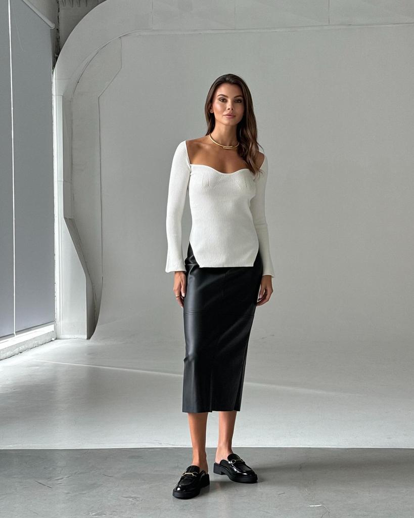 Темперамент осень/зима новая женская однотонная эластичная юбка с высокой талией, вышитыми ромбами и бантом, простая модная юбка-трапеция из искусственной кожи