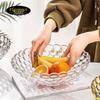 Flavinmci Bubble Blue Crystal Glass Fruit Bowl