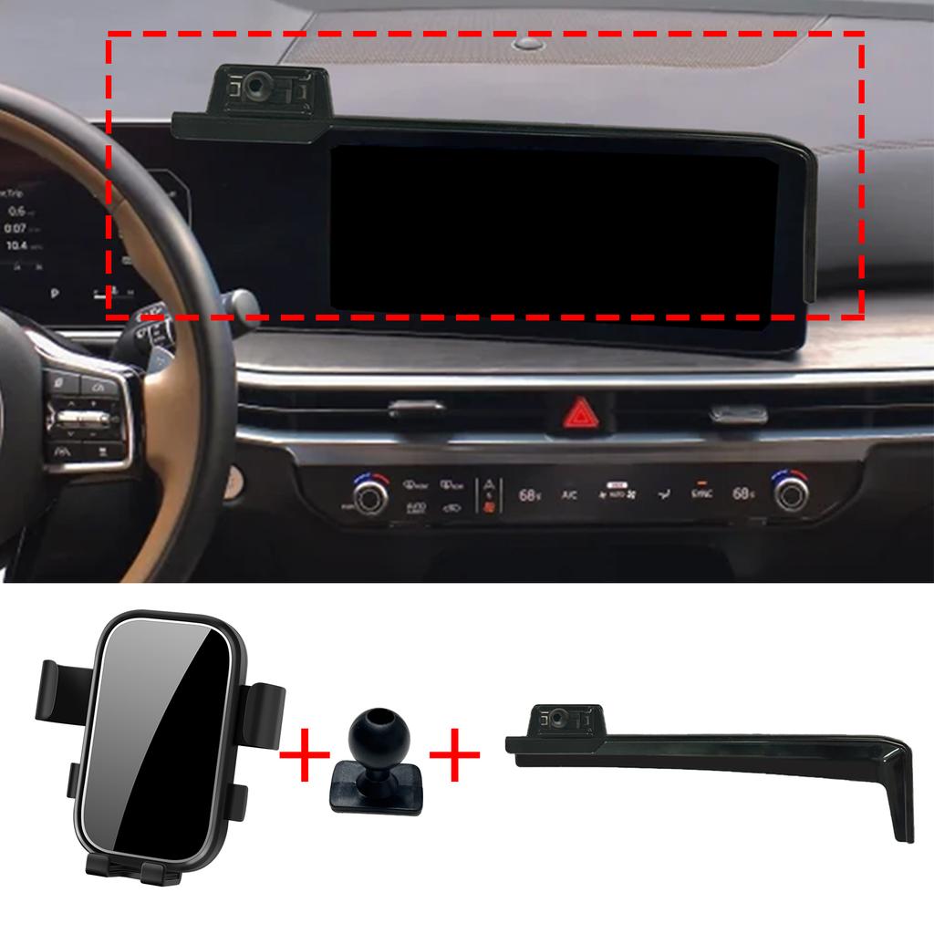 Подходит для Kia Carnival KA4 2025 2026 2027 Держатель для телефона, Крепление на панель к экрану, Простая установка, Автоаксессуары