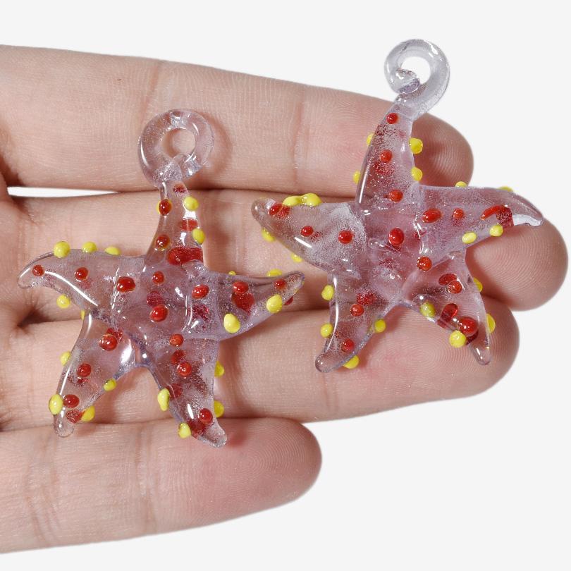Шарм Морское Животное Модная Звезда Морская Подвеска Материалы для Изготовления Украшений Стеклянные Материалы Для Изготовления Браслетов Серьги Шармы Брелоки