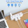 3-sided 9 AC Outlets US Plug Multitap Socket Extension Cord Electrical Power Strip with USB Type C Fast Charging Network Filter