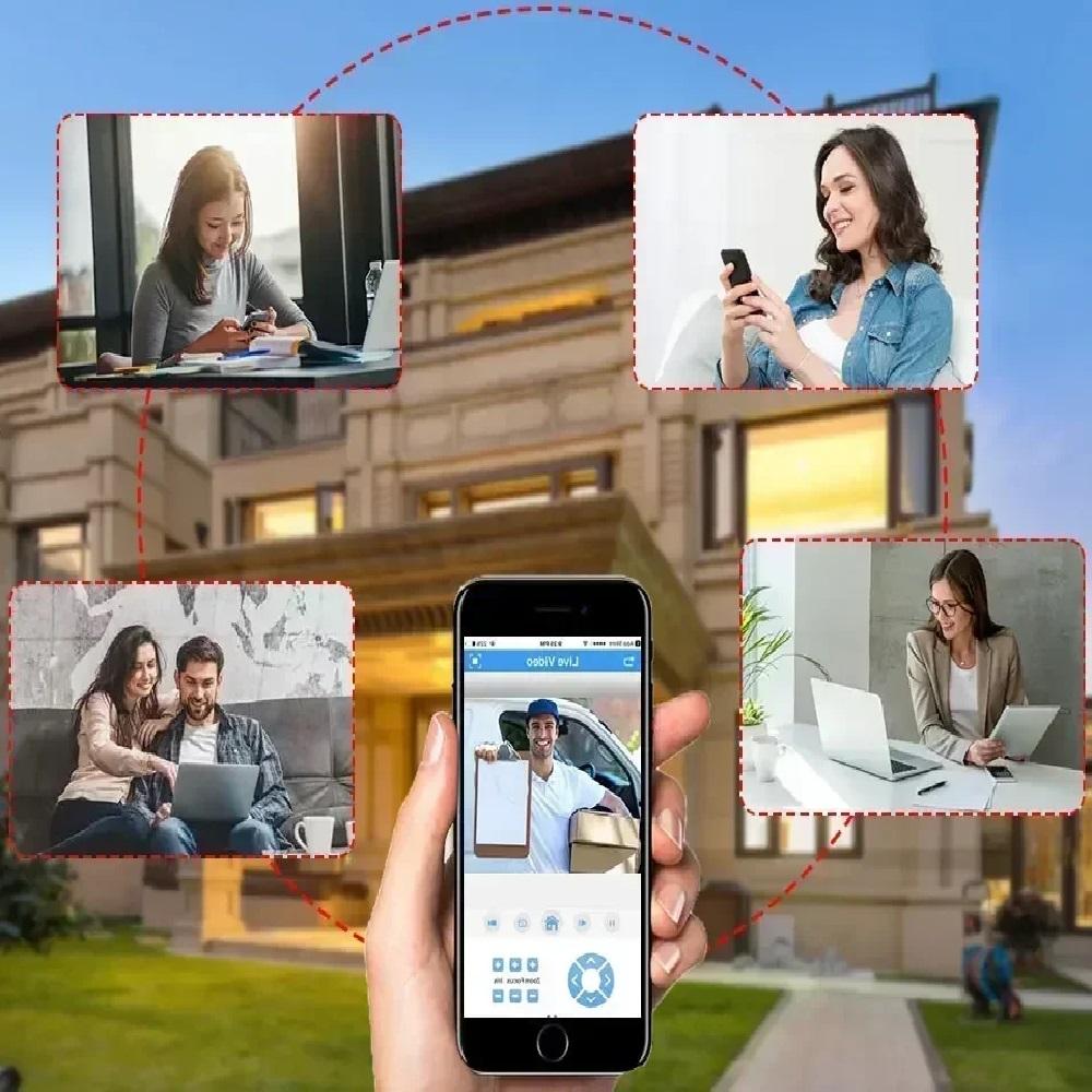 Умная камера 4G/WIFI с питанием от солнечной энергии, 3 объектива, 3 экрана, отслеживание человека, мониторинг безопасности, видеонаблюдение высокой четкости