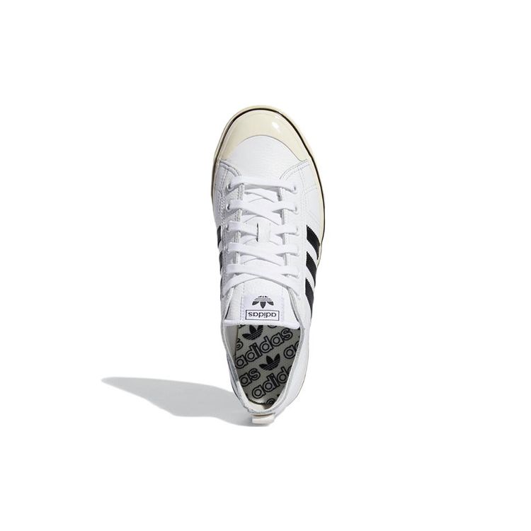 Adidas Originals Nizza Rf 74 Leather Comfortable Casual Durable Low-Top Skate Shoes Unisex Sneakers White Black GX1951