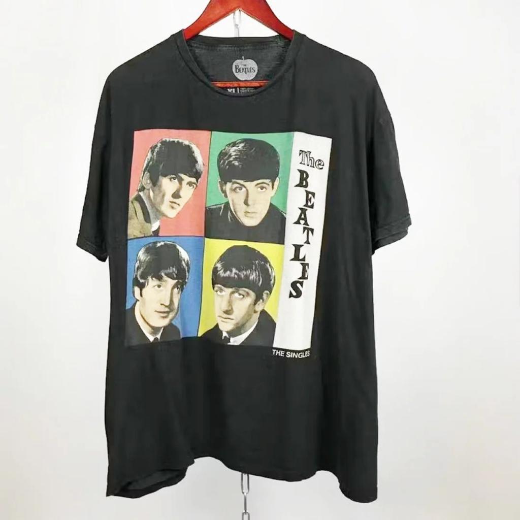 2026 The Beatles Винтажная Рок Американский Ретро Футболка Весенняя Мода Спортивная Хлопковая Унисекс Футболка Одежда Футболка Y2k Женская