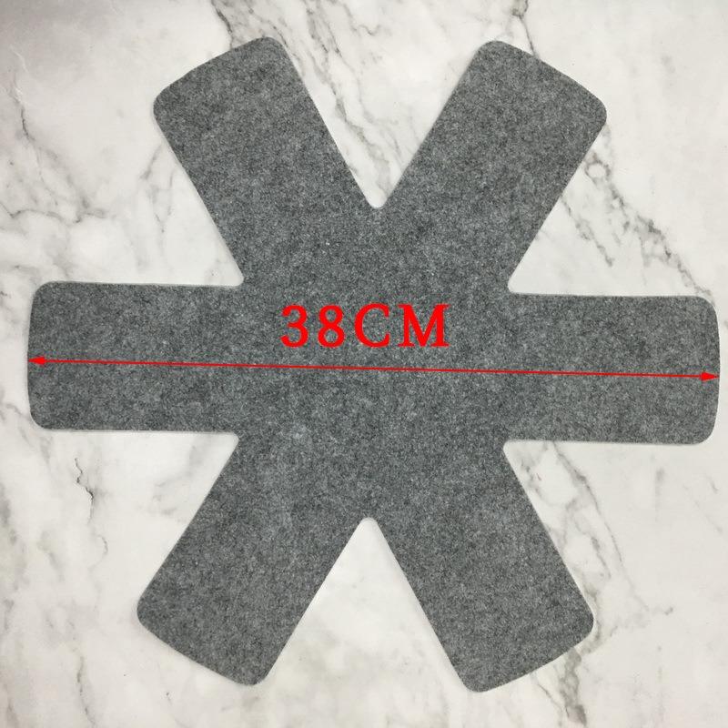 3/12 шт., фетровая накладка, защита для кастрюли, домашняя защита от царапин, антипригарное покрытие, кухонная посуда, изолированный фетровый коврик для сковороды