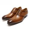 Fashion Men's Genuine Leather Oxford Shoes Business Wedding Banquet Party Suit Italy Designer Fast Delivery New Style