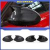 Carbon Fiber Pattern Black Side Mirror Cover Caps Replacement for BMW E90 E91 2005-2007 E92 E93 2006-2009 E81 E82 E88 E87 E88