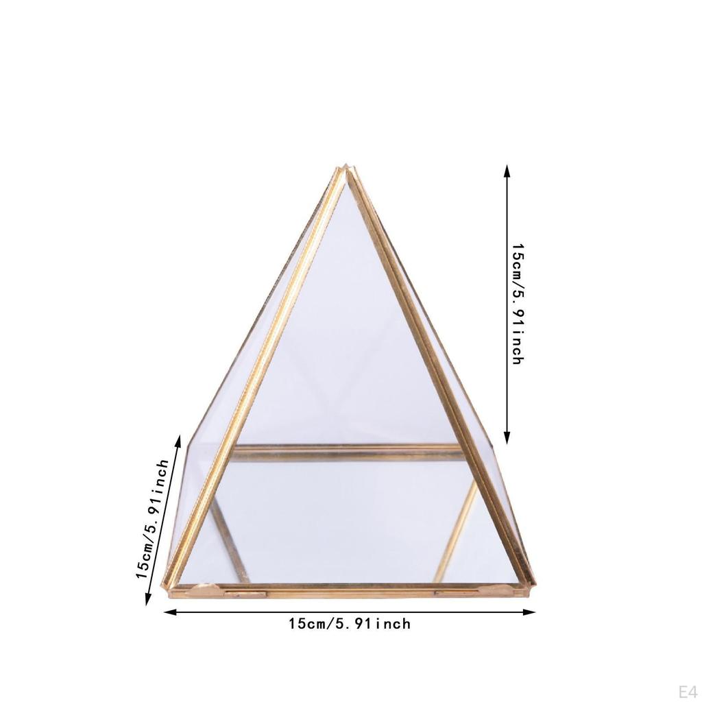 Стеклянная шкатулка для украшений Декоративный подарок Современный геометрический пыленепроницаемый дисплей Кейс Сувенир для