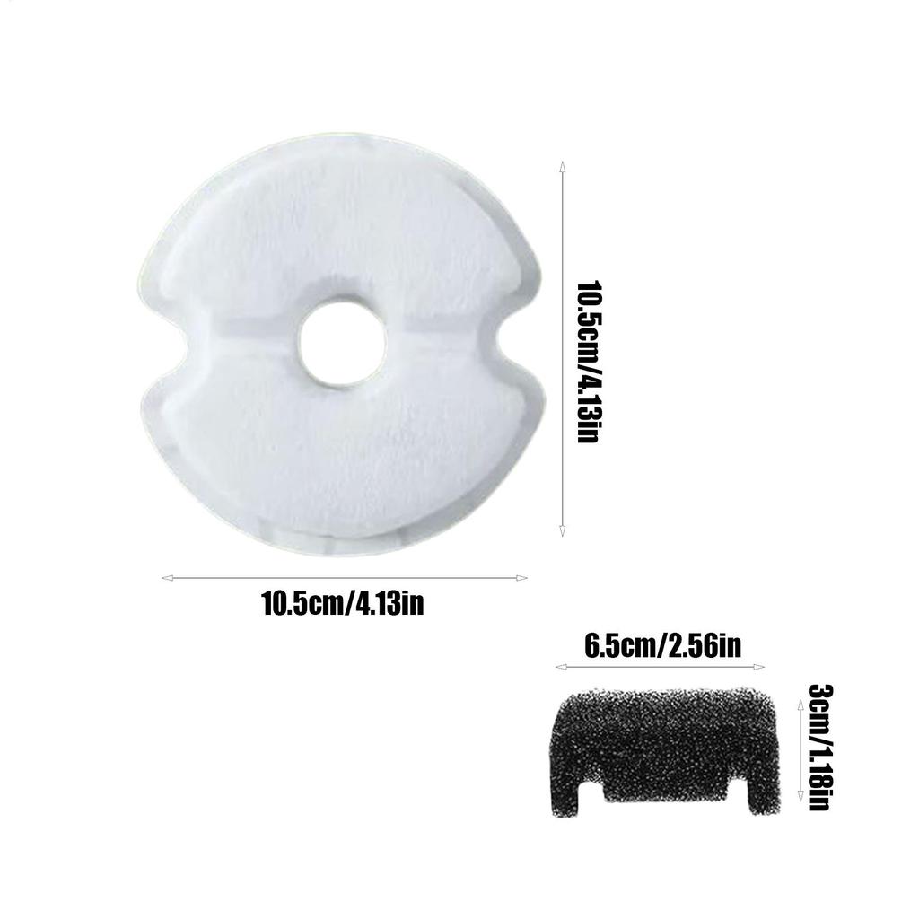 Replacement Filter For Cat Water Drinking Fountain Replaced Filters For Pet Round Fountain Dispenser Multi-Filtration System