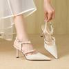Spring and Autumn New Temperament Pointed Head Thin Heel High Heels Fashion Bag Head Empty Red Sole Shoes Bow Women