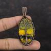 Tree Of Life Bumble Bee Jasper Pendant Copper Wire Wrapped Pendant Handmade Jewelry Natural Gemstone Pendant Copper Jewelry Gift For Mother