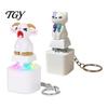 Rechargeable Cat Finger Clicker 1/2Pcs Animal Keyboard Fidget Keychain, Goat with LED Light Sound, Push Button Decompression Toy Keychain