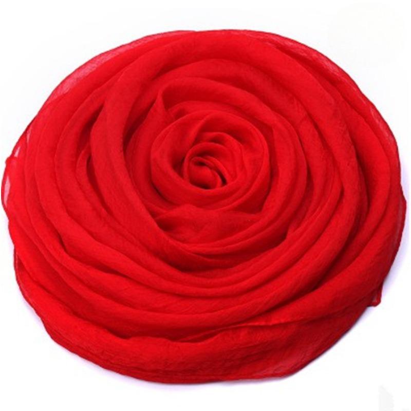 Очень большой искусственный шелковый шарф, однотонный шелковый шарф, пляжное полотенце на берегу моря, длинный весенне-осенний женский газовый шарф, шифоновый шарф для женщин