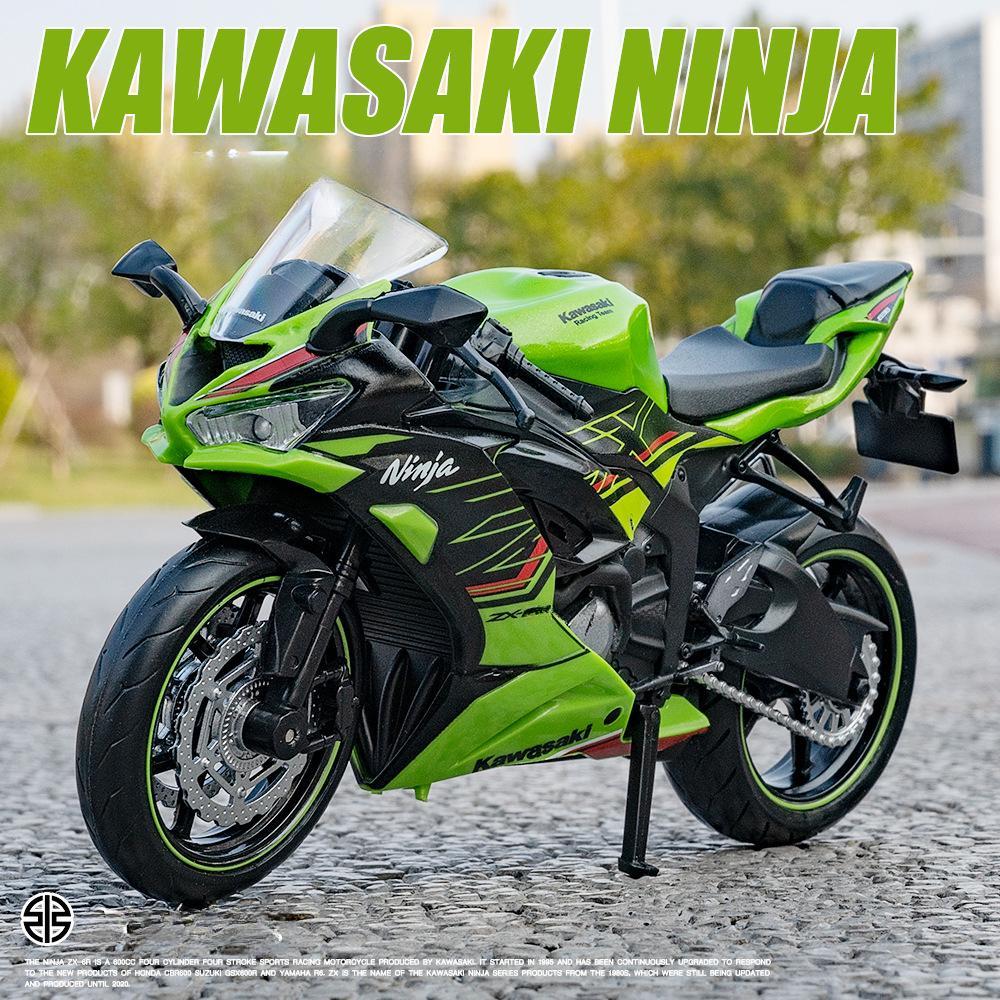 1/12 Kawasaki NIJIA ZX6R мотоцикл игрушечная модель легкосплавного автомобиля переднее колесо левое правое рулевое колесо подвеска транспортное средство детский подарок