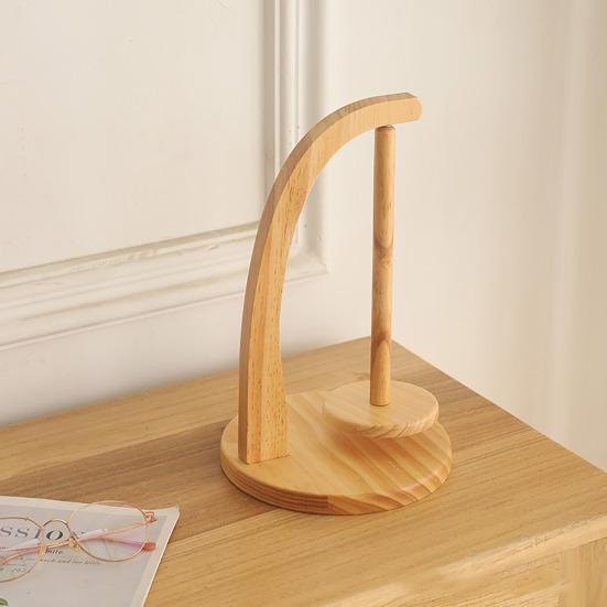 Деревянный держатель для ниток для вязания крючком с устойчивым основанием, без заусенцев, многоразовый вращающийся магнитный держатель ниток