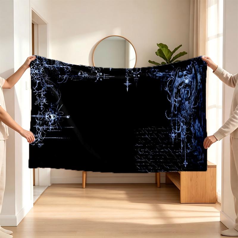 Dark Gothic (28) Flannel blanket a soft accent for the bedroom and living room and a cozy home gift