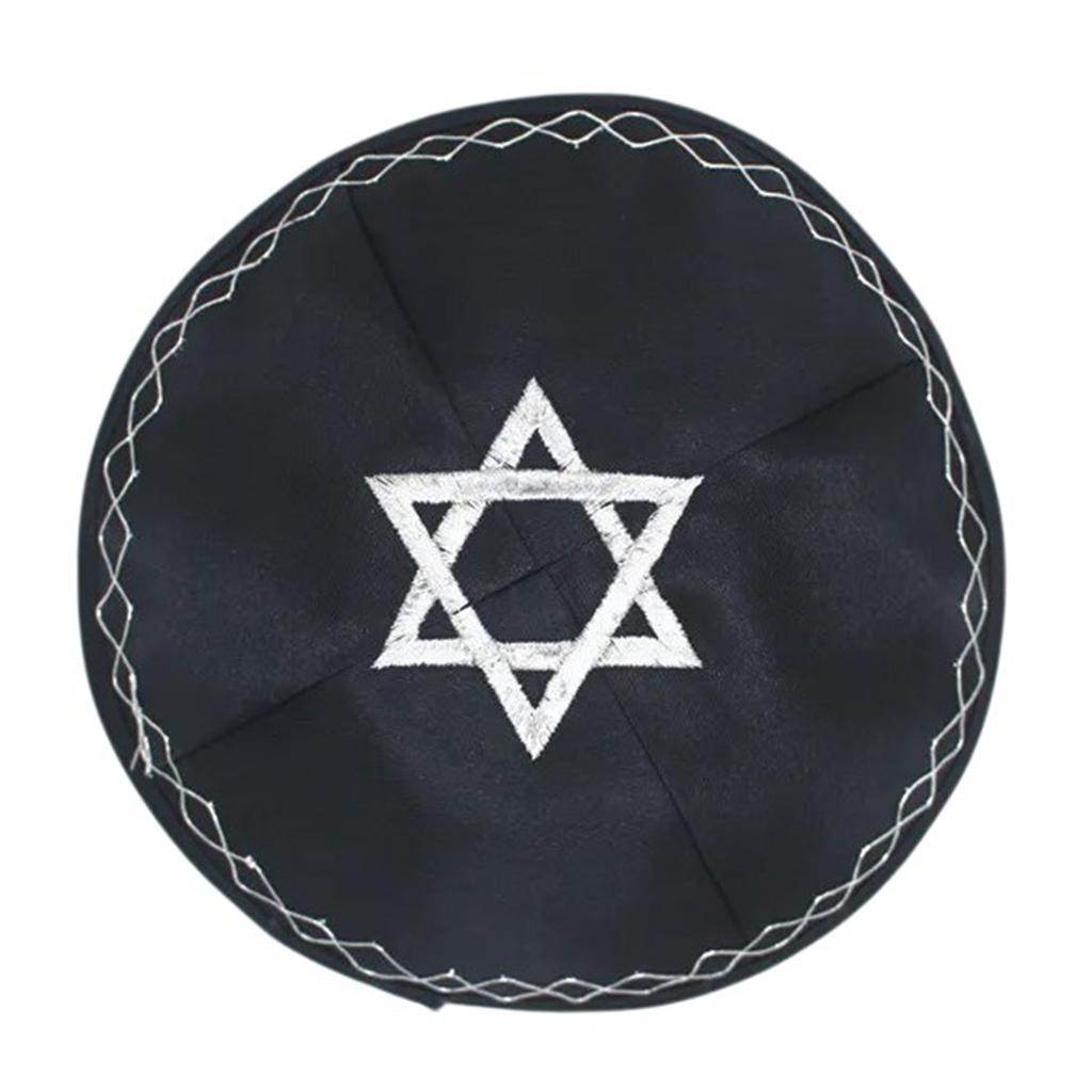 Elegant Kippah Cap for Adult Jewish Hat Embroidery Star Kippa Cap Comfortable Yarmulke Hat Judaism Kippa Hat Accessory