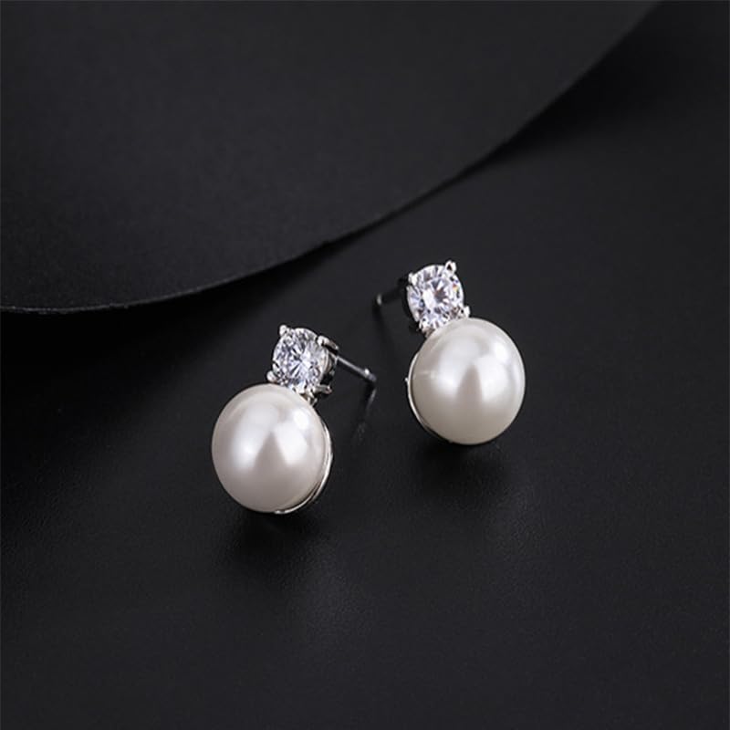 Natural Freshwater Pearl Earrings for S925 Silver Flower 18K Thick Gold Dangling Pearl Perfect As a for Parties Women, Posts, Motif, Plating, Large,