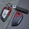 IVZR8 Carbon Fiber Car Key Case Cover Shell Fob For BMW X1 X3 X5 X6 G20 G30 G01 G02 G05 F15 F16 G11 F48 1 3 5 6 7 8 Series Accessories