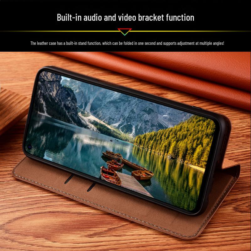 Чехол-книжка из натуральной кожи для Samsung A25 5G для Samsung A15/A05/A05S - защитный чехол от падения