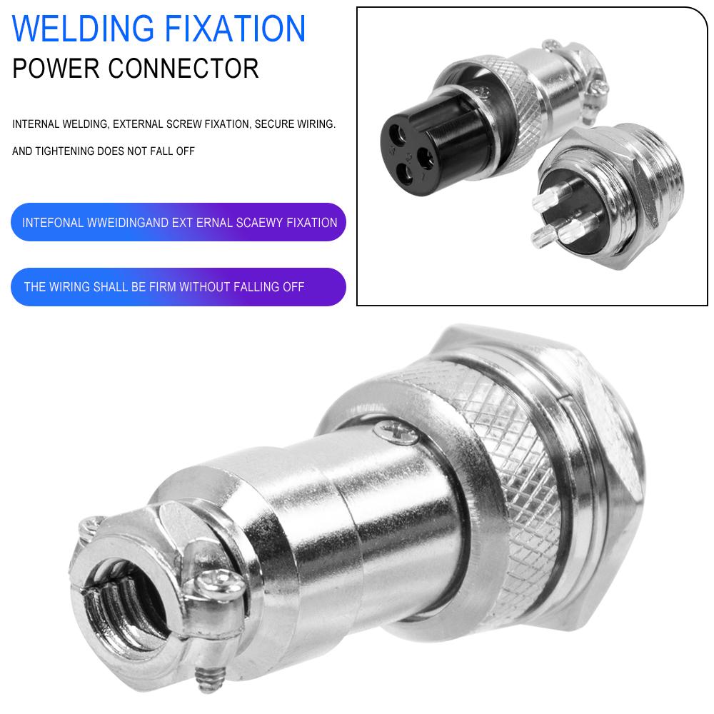 GX16 Авиационный разъем Электрический разъем GX16 Авиационный разъем 3-контактный 16 мм Мужской/Женский Провод Панель Круглый разъем Медный сплав Встроенный кабель