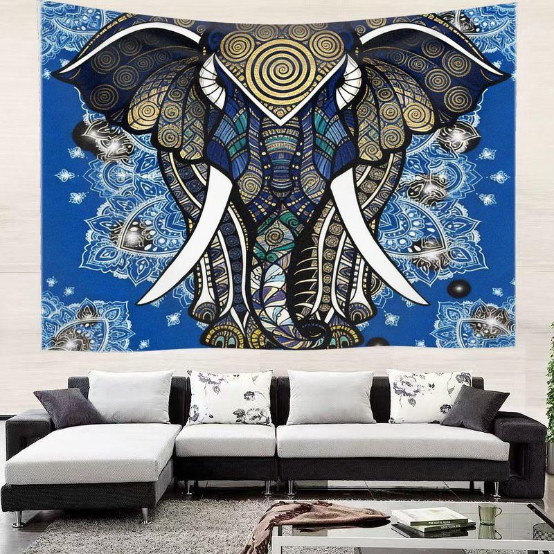 Cultural Art Tapestry Large Wall Poster Elephant Mandala for Home