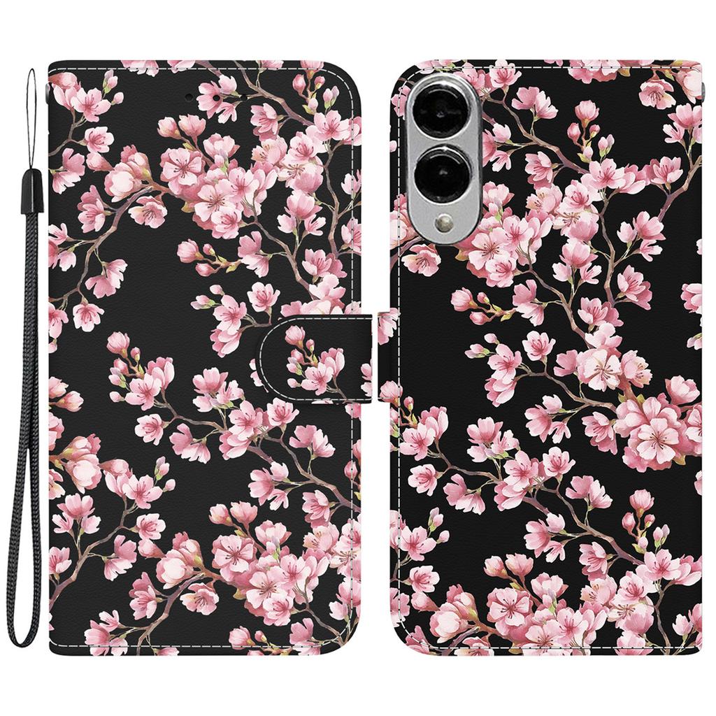 For Samsung Galaxy S25 Edge Wallet Phone Case Anti-Drop Leather Flip Cover Pattern Printing