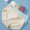 4 шт./компл. милые трусы для девочек, удобные дышащие хлопковые трусы, женские однотонные бесшовные трусики со средней талией