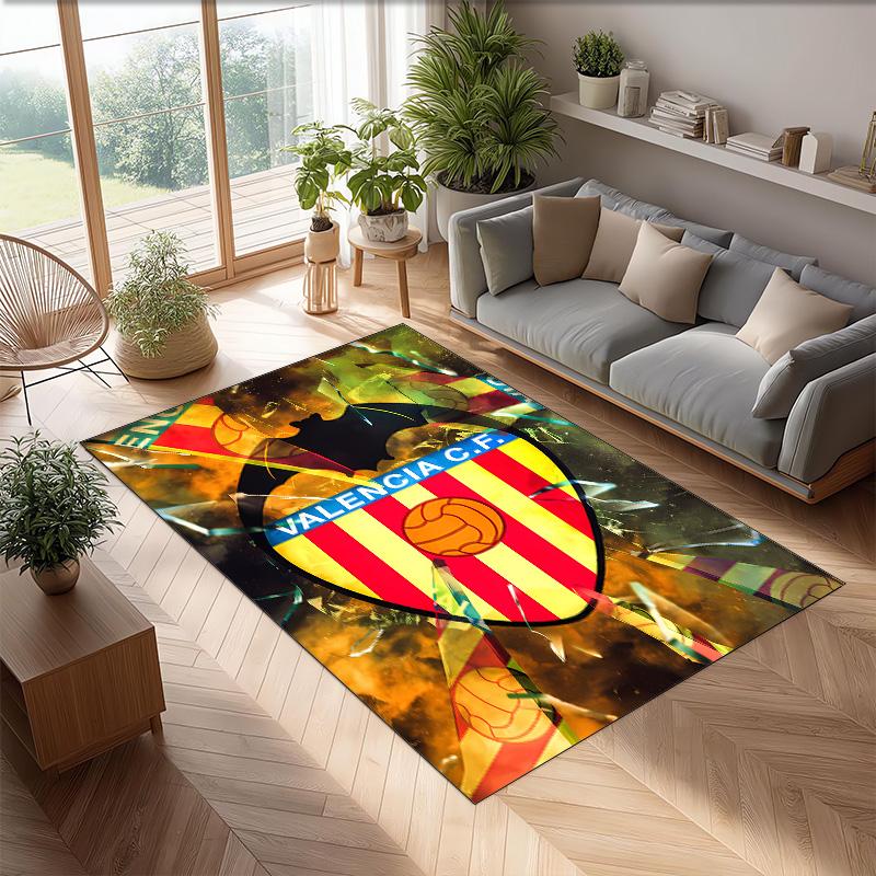 Коврик Valencia CF с принтом из хрустального велюра, Мягкий противоскользящий влаговпитывающий коврик для гостиной, спальни