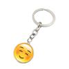 Smiley Face Metal Keychain Pendant - Cute Car Bag Ornament Gift