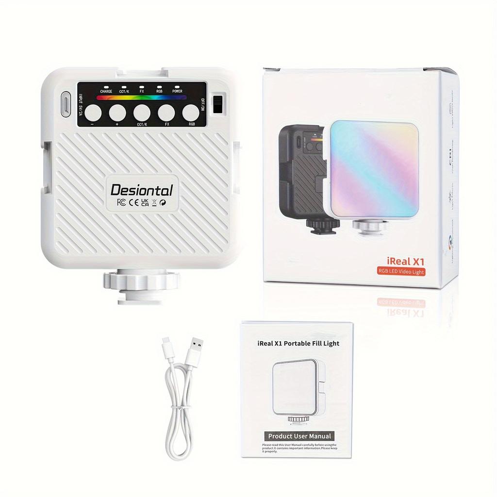 Уличный Портативный Мобильный Телефон Селфи Фотография Заполняющее Освещение Мини RGB Видеосвет Фотографическое Освещение Селфи Лампа Тройной Цвет