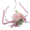 Wrist Flower Non-Fading Multi-color Decorate Elegant Bride Groom Fake Wrist Corsage for Party