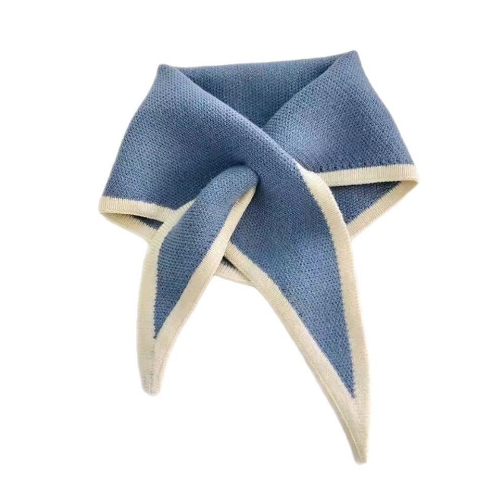 Triangle Cross Scarves Windproof False Collar Sweet Cross Neckerchief  Girl