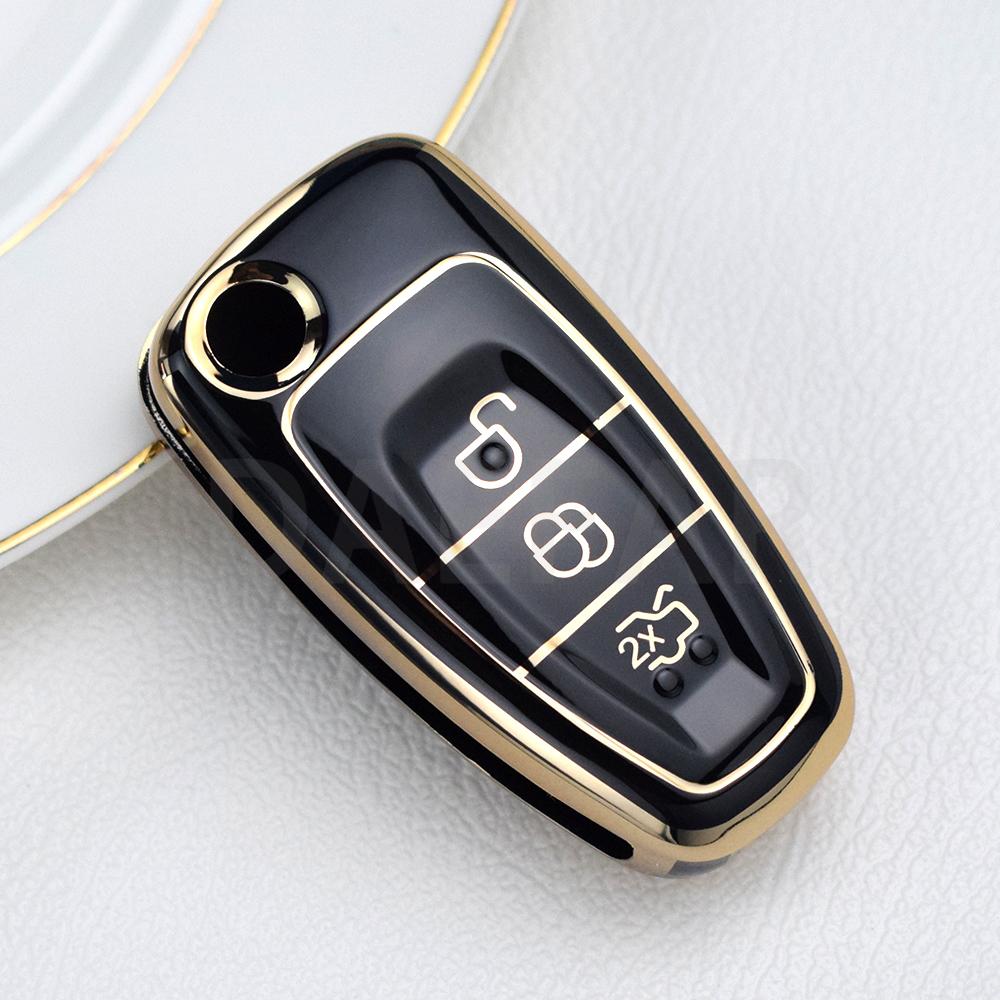 For Ford Ranger C-Max S-Max Focus Galaxy Mondeo Transit Tourneo Custom Tpu Car Key Case Cover Auto Key Holder