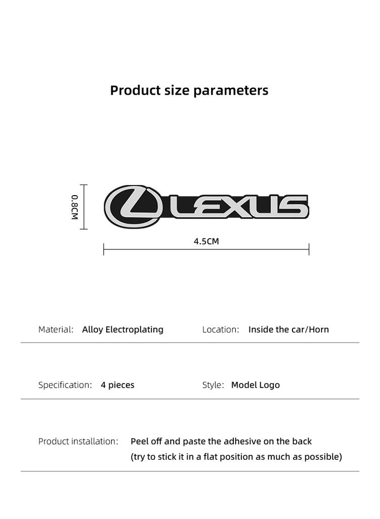 Для Lexus F SPORT ES RX NX LS UX LM LX GX LC RZ IS CT GS RC HS Автомобильные Алюминиевые 3D Декоративные Наклейки Эмблемы для Аудио Стерео Динамиков