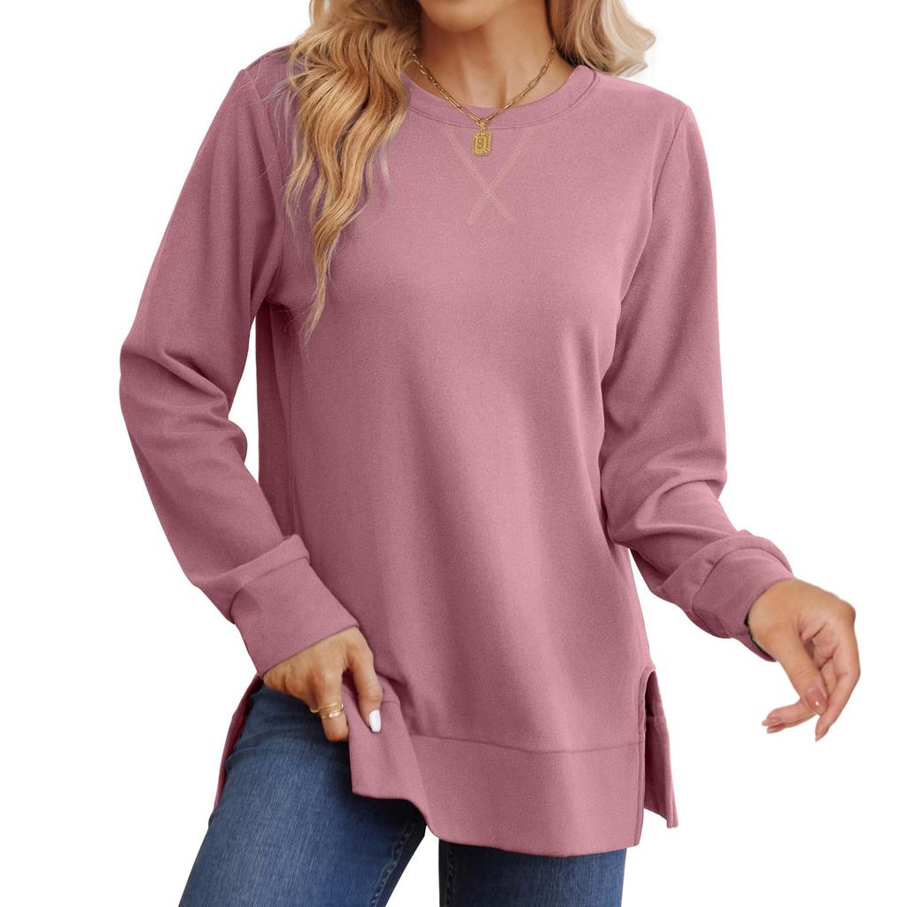 Sweatshirt For Women Fall Fashion Long Sleeve Shirts Trending Pullover Tops