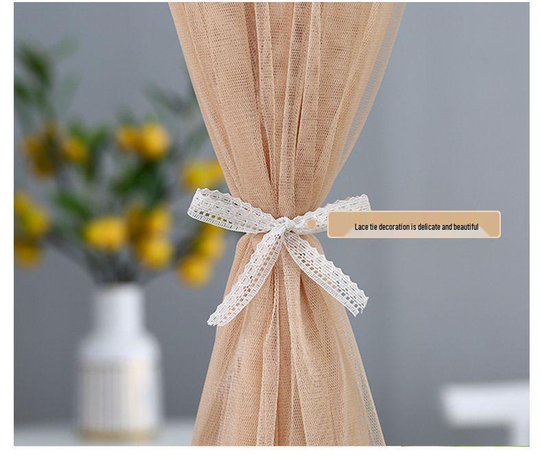 Кружевная двухслойная противомоскитная штора-дверь с перегородкой для приватности для всех сезонов