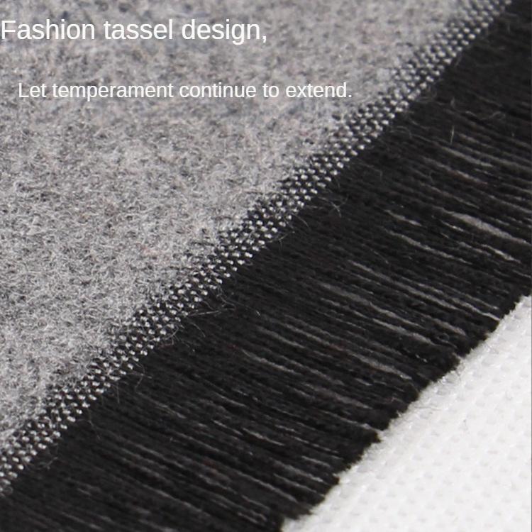 Мужской шарф, однотонный, зимний, теплый, утолщенный, монохромный, шарф для среднего и пожилого возраста, европейский и американский