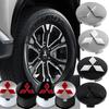 fszp1 For Mitsubishi Lancer Outlander Galant Ttiton Ralliart 4pcs 56/60mm Car Emblem Wheel hub Center Cap Badge Covers Accessories
