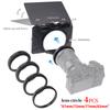 FOTGA Mini Matte Box Lightweight with Top Flag 15mm Rod 4pcs Lens Adapter