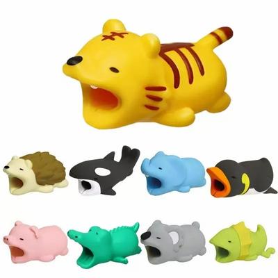 Защитный шнур для кабеля с милыми животными, защитный провод с рисунком из мультфильма, светящийся силиконовый чехол, устройство для намотки зарядного кабеля для кабеля зарядного устройства для телефона