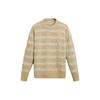 Loose Comfortable Striped Round Neck Long Sleeve Knit Sweater Men Sweater Beige 6771402-450