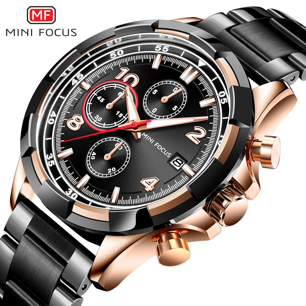 Top Brand Luxury With Box Men Watch Multi-functional Business Men's Watch Waterproof Steel Belt Men's Quartz Watches
