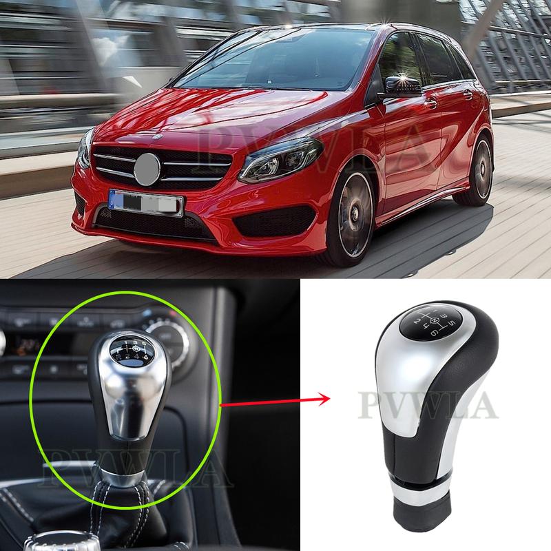 6 Speed Gear Shift Knob For Benz W246 B-Class B180 B200 B250 2012 2013 2014 2015 2016 2017 2018 Car Accessories